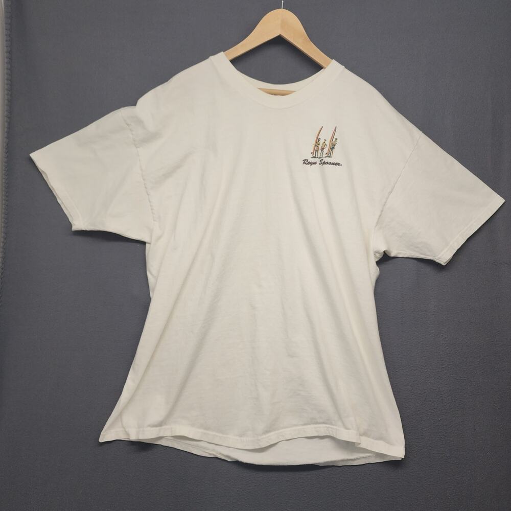 Reyn Spooner T Shirt Mens XXL White Beach Surphing Graphic *Spot